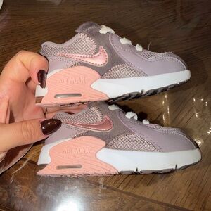 Nike Kids Pink and Gray Sneakers